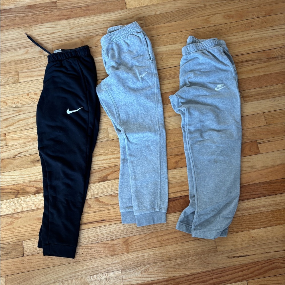 Nike Black and Gray Sweatpants for Ultimate Comfort